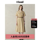 ELAND衣戀連衣裙女工裝風(fēng)西裝領(lǐng)正肩a字裙擺顯瘦裙子2025夏季新款 卡其色(35)Beige L /170