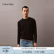 Calvin KleinJeans25秋季新款男士ck羊毛混紡休閑圓領(lǐng)內搭針織衫毛衣40QM313 UB1-太空黑 L