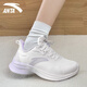 安踏女鞋運動(dòng)鞋新款春季跑步鞋網(wǎng)鞋透氣網(wǎng)面休閑鞋學(xué)生薄款休閑鞋子 象牙白/氧氣藍/鵝黃 37.5