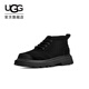 UGG秋季新款男士舒適時(shí)尚低跟系帶圓頭短筒靴子休閑短靴 1171113 BLK | 黑色 40