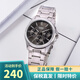 卡西歐（CASIO）簡(jiǎn)約商務(wù)日期顯示不銹鋼鋼帶防水男手表 MTP-1375D-1A