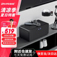 雷登（OHAYO）S10家庭KTV音響套裝全套藍牙音箱卡拉ok機電視練歌客廳無線麥克風話筒唱歌機家用K歌 黑色+彩燈