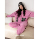 本尼熊貝妍睡衣女款秋冬季保暖半邊絨家居服甜美可愛(ài)少女珊瑚絨大碼套裝 F60331 圖色 XL （身高170，體重120-150左右）