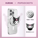 PopSockets【漂浮魔法屋】泡泡騷xKuromi三麗鷗庫(kù)洛米合作系列手機(jī)支架氣囊伸縮防摔粘貼指環(huán)扣磁吸圓啪嗒 魔法瀑布Kuromi+電鍍銀啪嗒盤