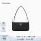 Calvin Klein【七夕禮物】腋下包通勤包包金屬字母拉鏈CK女包單肩法棍包DH3237 001-太空黑 OS