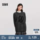 森馬毛衣女中長款寬松落肩圓領(lǐng)毛衫休閑慵懶2024新款冬季提花衣服 中花灰00513 165/88A/L