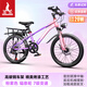 鳳凰官方旗艦店兒童自行車(chē)男女變速青少年學(xué)生山地車(chē)碟剎賽車(chē) 星際 粉紫【變速】后座+LED燈+輻條輪 22寸【適合130-170cm】