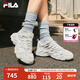 FILA 楊冪同款|斐樂官方女鞋F(xiàn)ERN2運(yùn)動(dòng)鞋2025秋季新款蕨草鞋2代休閑鞋 白中白/亮灰-AB 37.5