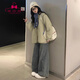 蜜樂奇棉衣棉服女士2025年新款冬季新款深秋夾棉外套感超好看小棉襖 淺綠色 S 85-95斤
