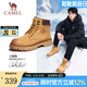 駱駝（CAMEL）【王俊凱同款】馬丁靴男秋冬2025新款大黃靴女戶外工裝靴登山鞋子 GE122W7757T 金黃色（男款） 43