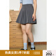 獨束大碼女裝韓系高腰百搭半身裙女2025春裝新款百褶裙A字裙短裙 熔巖灰 2XL (尺碼：4)