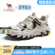駱駝（CAMEL）【山城】男鞋夏季新款戶外登山鞋網(wǎng)面透氣男士跑步休閑運動鞋子 G15M342054 白/黑 網(wǎng)面款 40