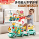 貝初眾一歲寶寶周歲生日禮物兒童玩具男孩0-1-3歲小火車學(xué)步車2早教盒子 5合1多功能【手提大禮盒】綠 女孩嬰兒學(xué)步車寶寶小孩益啟智