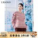 lagogo【抗起球】條紋毛衣女2024年冬新款拉谷谷圓領(lǐng)含羊毛針織衫 混色 S