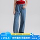 ELLE KIDS新疆棉愛(ài)心牛仔褲春季女童大童天然環(huán)保親膚舒適百搭直筒褲