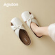 奧古獅登（Agsdon）拖鞋女夏季新款包頭平底透氣涼拖女外穿復古拖鞋 452385 米色 39