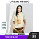 UR2025春季新款女裝趣味萌寵狗狗印花短袖T恤UYL450051 粉卡其 M