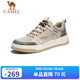 駱駝（CAMEL）男士潮流復(fù)古拼接運動休閑板鞋 G13S309046 米白 42 