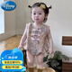 迪士尼（Disney）中國(guó)風(fēng)百日新中式周歲禮服嬰兒衣服夏裝連體衣女寶寶包屁衣夏天 花色【花滿(mǎn)枝無(wú)袖包屁】 66cm 建議0-4個(gè)月