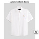 ABERCROMBIE & FITCH男裝25夏季美式復古經(jīng)典小麋鹿牛津紡外搭短袖襯衫KI125-5084 白色 L (180/108A)