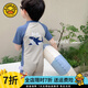 G.DUCKKIDS小黃鴨童裝兒童連體短袖泳衣男童夏季可愛鯊魚速干中小童海邊套裝 藍(lán)色 100 建議身高90-98cm 2-3周歲
