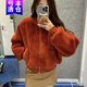 耐克（NIKE）外套女裝2025春秋季新款運(yùn)動服環(huán)保皮草保暖雙面穿夾克FB8693-832 FB8693-832橘色雙面穿 M