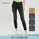 Calvin KleinJeans春秋女士ck時尚合體彈力黑灰色水洗九分牛仔褲J219166 1BY-牛仔黑 26 （建議90-100斤）