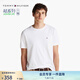 TOMMY HILFIGER【輕奢感】25夏男純棉雙面平紋休閑輕薄高級(jí)感短袖上衣T恤37508 白色YBR L （推薦：150-165斤）