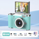 HKMW索尼機SONY同款學(xué)生ccd相機單反高清翻轉屏新手入門(mén)級微單數碼相機可拍照傳手機ccd高清數碼相機 暮光綠丨4800W高清雙攝丨32G卡送轉接頭+讀