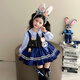 G.DUCKKIDS小黃鴨公主裙女童洛麗塔春秋季朱迪兔子警官兒童連衣裙生日蓬蓬裙 裙子+腰包尾巴領(lǐng)帶掛件 100 尺碼2~3歲【 90-100cm】