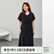 纖莉秀【時(shí)尚寬松遮肉顯瘦花邊連衣裙】大碼女裝胖mm2025春裝新款0523 黑色 3XL