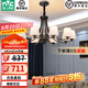 雷士（NVC）經典美式復古吊燈客廳大燈餐廳燈臥室燈燈具燈飾全屋套餐 花蕊 10頭美式吊燈【另購光源】