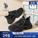 美國(guó)馬球協(xié)會(huì)（U.S.POLO ASSN.）厚底老爹鞋男2025新款男鞋夏季透氣運(yùn)動(dòng)鞋男士網(wǎng)面增高休閑鞋子男 黑色 （單網(wǎng)透氣） 43 (265mm) 標(biāo)準(zhǔn)運(yùn)動(dòng)鞋碼-