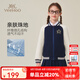 英氏（YEEHOO）女童外套兒童棒球服秋季時尚學(xué)院風(fēng)休閑上衣中大童裝洋氣秋裝新款 字母棒球深藍 140