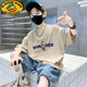 G.DUCKKIDS童裝男童短袖t恤夏裝2025新款兒童上衣純棉中大童夏季夏款男孩潮t 杏色 160 cm