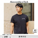 ABERCROMBIE & FITCH【經典LOGO】男裝25夏新款美式復古重磅圓領短袖T恤KI123-5029 黑色 S (175/92A)