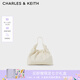 CHARLES&KEITH時尚柔軟鏈條單肩云朵包女生日禮物七夕禮物CK2-10151320 Cream奶白色 S