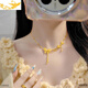 允禎珠寶老鳳凰黃金在逃公主項鏈女士新款999足金結(jié)婚紀(jì)念日禮物送老婆 黃金三只蝴蝶項鏈/金重約10.22g