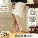 千百度（C.BANNER）春夏款瑪麗珍進(jìn)口超軟羊皮高跟單鞋粗跟女鞋A23158373 米色 37 