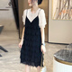 clotho Rennie品牌女裝連衣裙女中長款2025夏季新款小個子韓版氣質(zhì)百搭寬松顯瘦 黑色 M