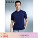 ERDOS【自然加冕】春夏圓領(lǐng)純棉商務(wù)休閑簡(jiǎn)約海島棉短袖男POLO衫 藏藍(lán) L 175/96A