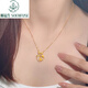 順福生 SOENFUSE新品18k金花漾心動(dòng)玫瑰花項(xiàng)鏈不掉色時(shí)尚黃金蝴蝶結(jié)愛(ài)心鎖骨鏈 花漾心動(dòng)玫瑰項(xiàng)鏈