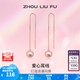 周六福（ZLF） S925銀飾耳線女圓形愛心簡約潮流輕奢銀飾耳釘送女友 耳釘一對