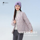 雪中飛輕薄短款羽絨服女小V領(lǐng)鴨絨保暖舒適短外套 丁香紫 XL