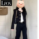 LPOX外套女早初秋外套女春秋季新款2025年春秋季新款小香風(fēng)西裝外套女 黑色款-百搭 L