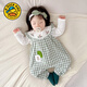 G.DUCKKIDS女寶寶秋裝連體嬰兒衣服洋氣兩件套裝1歲幼兒滿(mǎn)月百天周歲春秋季 綠色 80cm