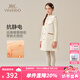 英氏（YEEHOO）女童裙子兒童連衣裙秋冬季紅品過年服無袖秋冬裝洋氣中大童裝 派對蝴蝶結(jié)米白 170
