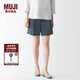 無印良品（MUJI）女式 萊賽爾纖維 短褲 褲子 休閑褲 夏天 女裝 BEC11C3S 中灰色 XS