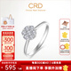 CRD克徠帝【現(xiàn)貨閃發(fā)】手捧花鉑金K金鉆戒女戒求婚結(jié)婚訂婚戒指 PT950鉑金共約30分