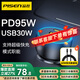 品勝（PISEN）車(chē)載充電器125W超級快充 華為車(chē)載充電器適用蘋(píng)果小米點(diǎn)煙器一拖三轉換器車(chē)用插頭